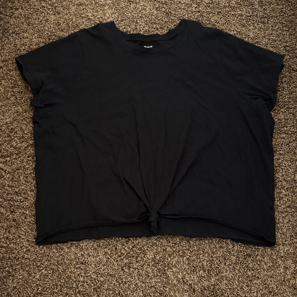 Madewell Black Knot Front Women's Top